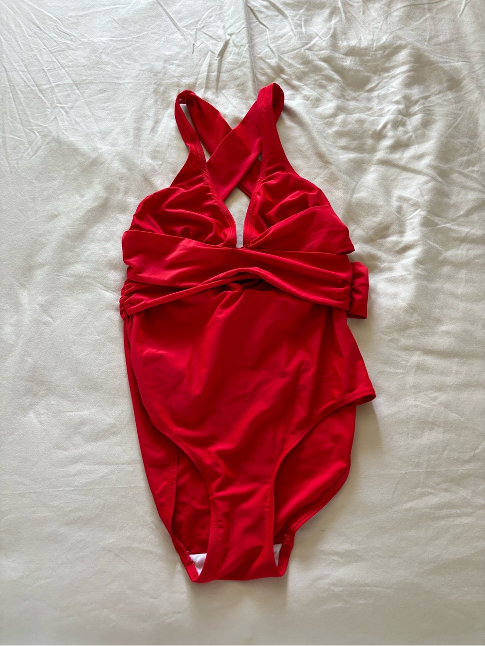 Classic Red One-Piece Swimsuit